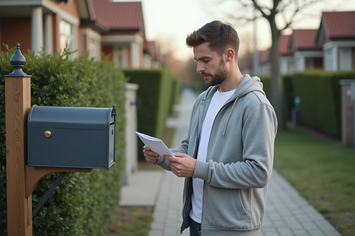 Jeune homme vérifiant l
